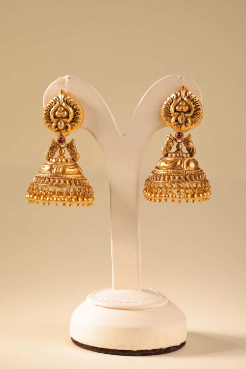 Apollo Gold — gold jhumka earrings